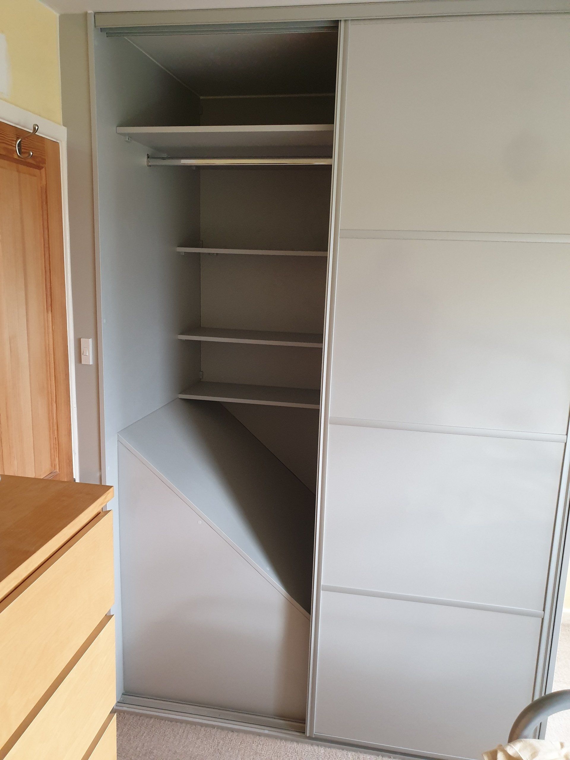 Wardrobe built on 2024 stair box